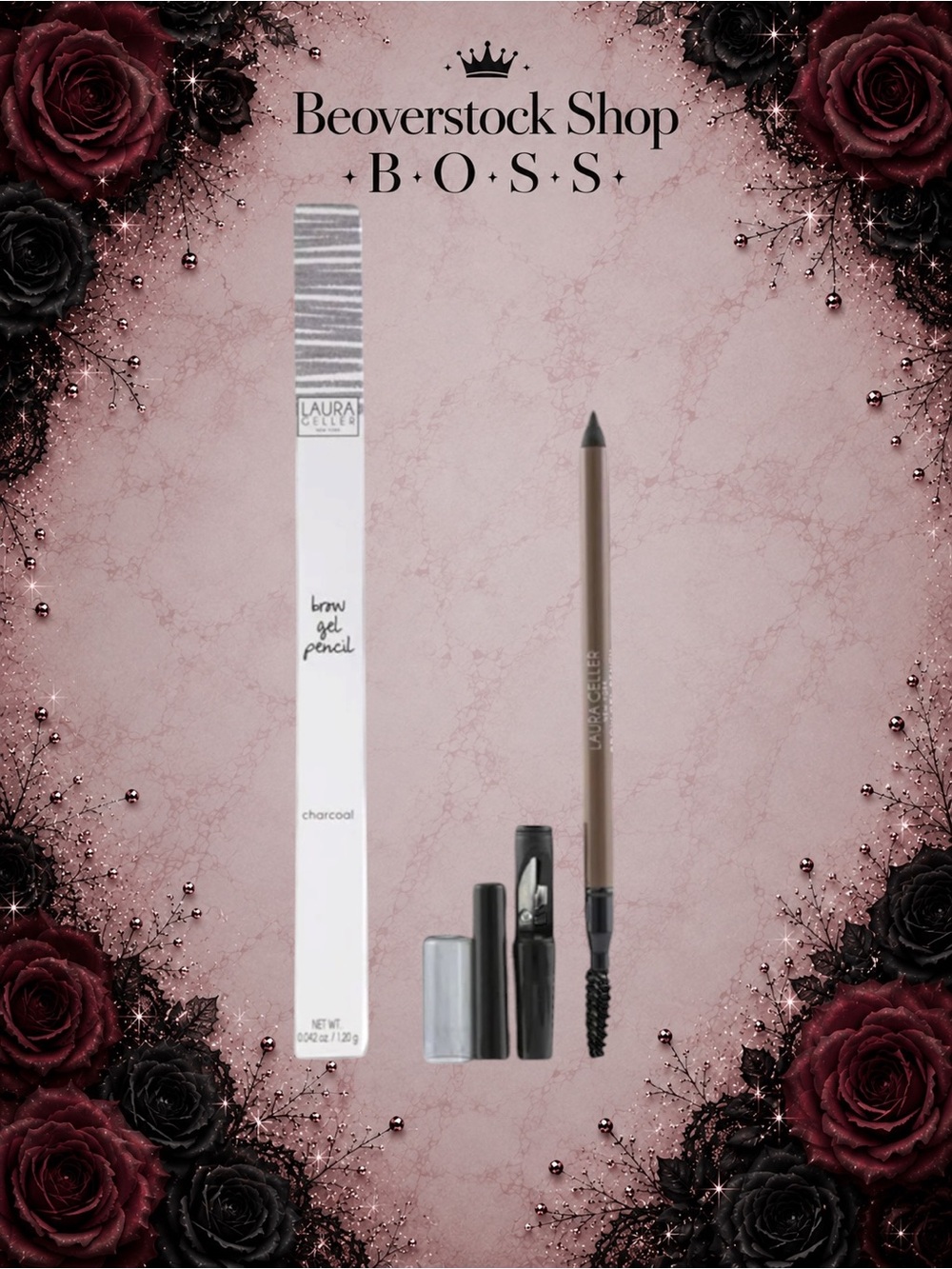 New NIB Laura Geller New York Brow Gel Eyebrow Pencil - Charcoal